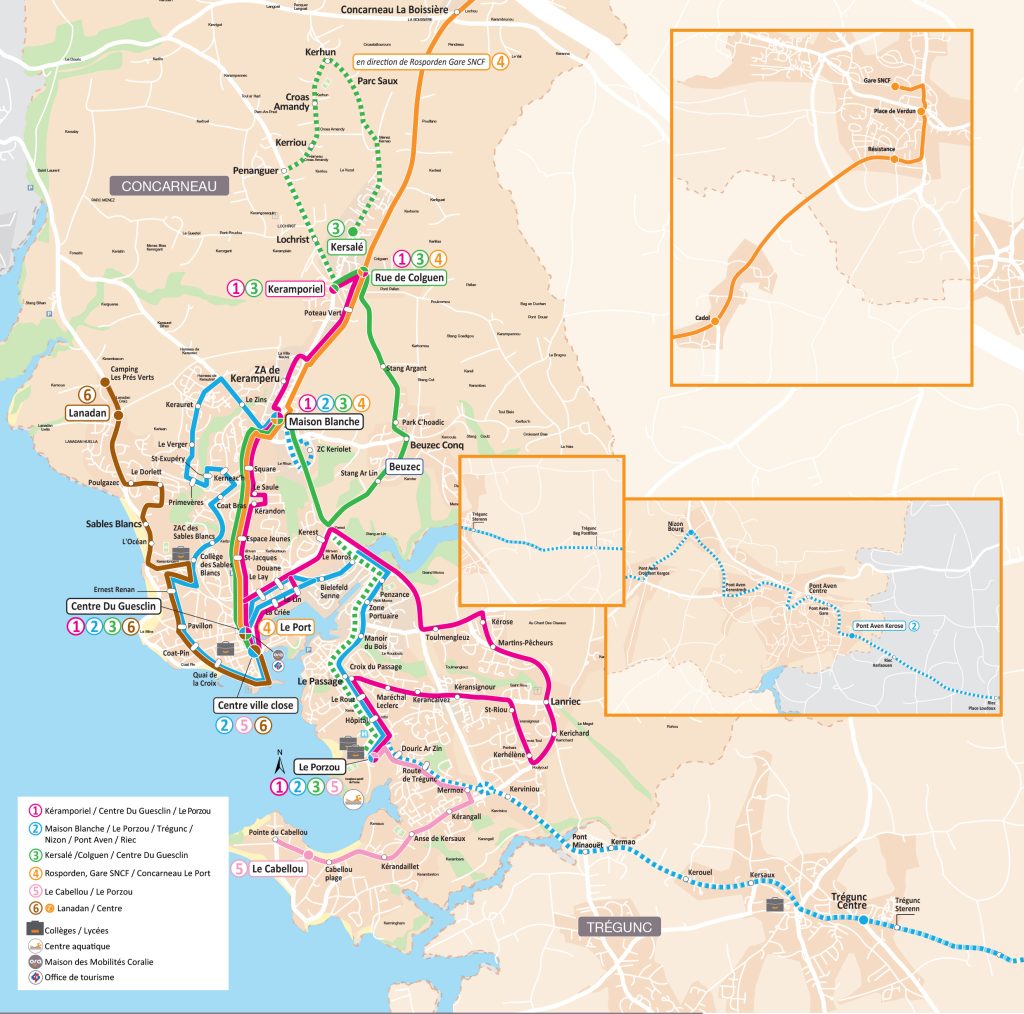 Les lignes principales - Plan lignes régulières Hiver 2024-2025