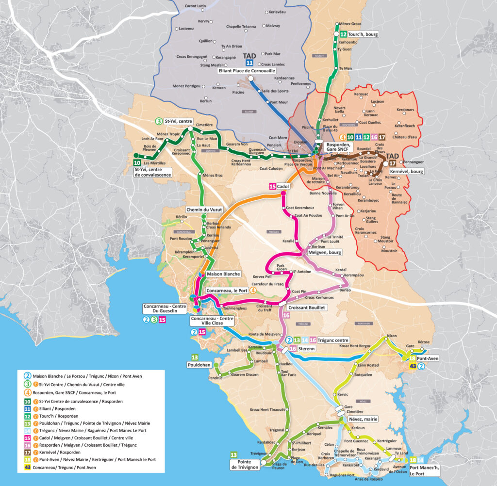 plan Transport à la Demande TAD Concarneau